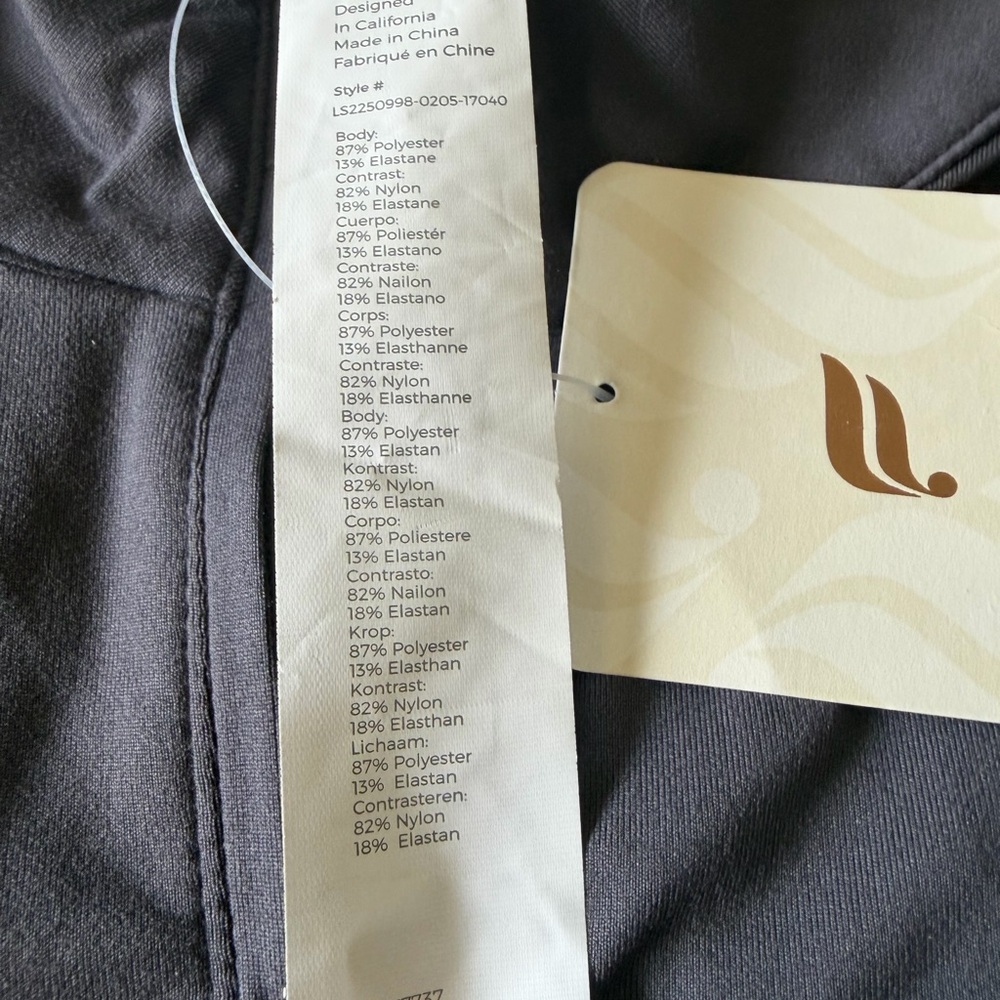 Fabletics Gray Quarter-Zip Pullover medium BNWT! … - image 2